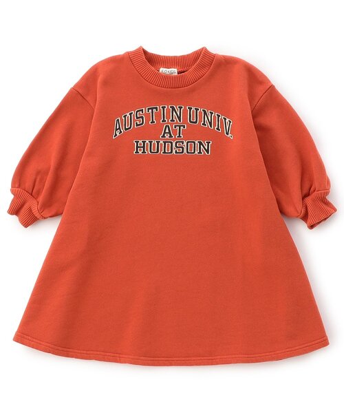 F.O.KIDS（エフオーキッズ）の「【リンク/ジュニア対応】カレッジロゴワンピース（ワンピース・キッズ・オレンジ/ブルー/ブラック/アイボリー・80/90/100/110/120/130/140）」の5枚目の写真