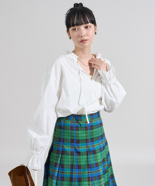 FREAK'S STORE(フリークスストア)の「前後2WAY フリルリボンブラウス/バックリボンブラウス(シャツ/ブラウス・レディース・ブラック/サックスブルー/オフホワイト/その他13・ONE SIZE)」の17枚目の写真