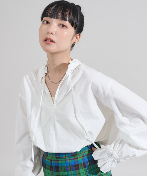 FREAK'S STORE(フリークスストア)の「前後2WAY フリルリボンブラウス/バックリボンブラウス(シャツ/ブラウス・レディース・ブラック/サックスブルー/オフホワイト/その他13・ONE SIZE)」の20枚目の写真