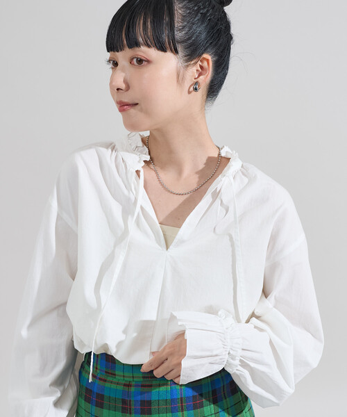 FREAK'S STORE(フリークスストア)の「前後2WAY フリルリボンブラウス/バックリボンブラウス(シャツ/ブラウス・レディース・ブラック/サックスブルー/オフホワイト/その他13・ONE SIZE)」の22枚目の写真