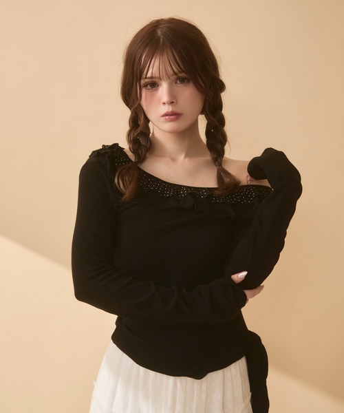 ♡ttiy. セール】ドットフリルロンT（Tシャツ/カットソー）｜TITTY&CO.（ティ