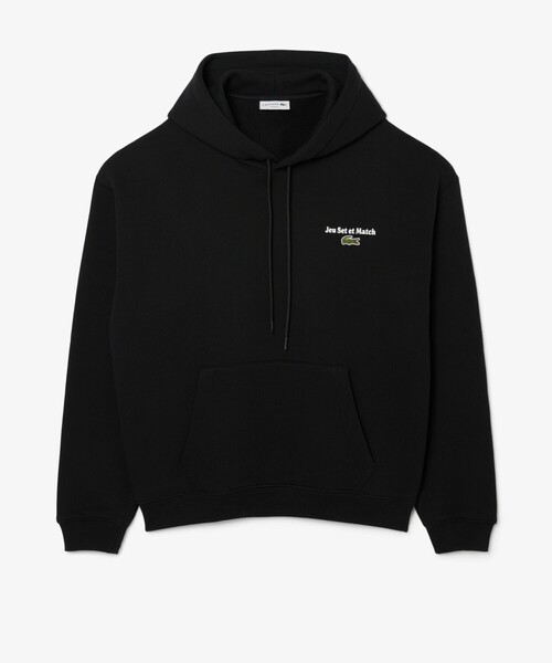LACOSTE（ラコステ）の「Jeu Set et Match バックプリント ルーズシルエット スウェットフーディー / プルオーバーパーカー（パーカー・メンズ・ホワイト/ブラック・2/4/6/3/5）」の9枚目の写真