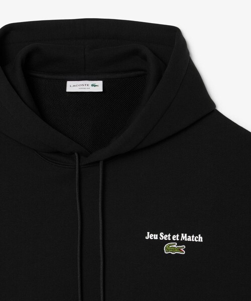 LACOSTE（ラコステ）の「Jeu Set et Match バックプリント ルーズシルエット スウェットフーディー / プルオーバーパーカー（パーカー・メンズ・ホワイト/ブラック・2/4/6/3/5）」の11枚目の写真