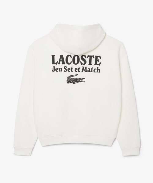 LACOSTE（ラコステ）の「Jeu Set et Match バックプリント ルーズシルエット スウェットフーディー / プルオーバーパーカー（パーカー・メンズ・ホワイト/ブラック・2/4/6/3/5）」の17枚目の写真