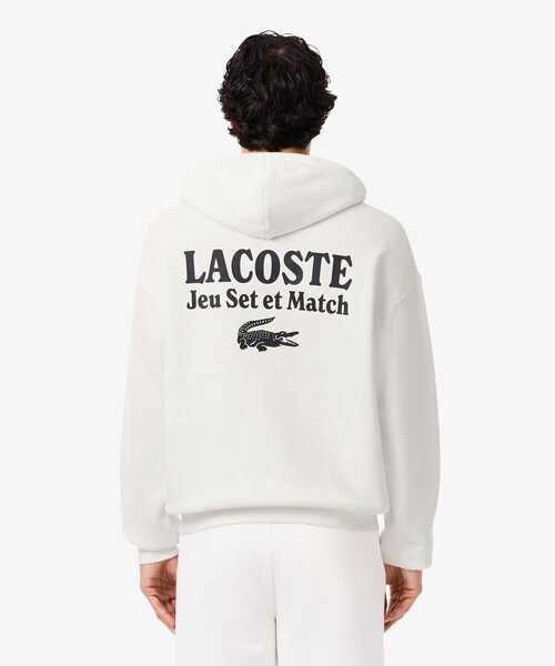 Jeu Set et Match バックプリント ルーズシルエット スウェットフーディー / プルオーバーパーカー