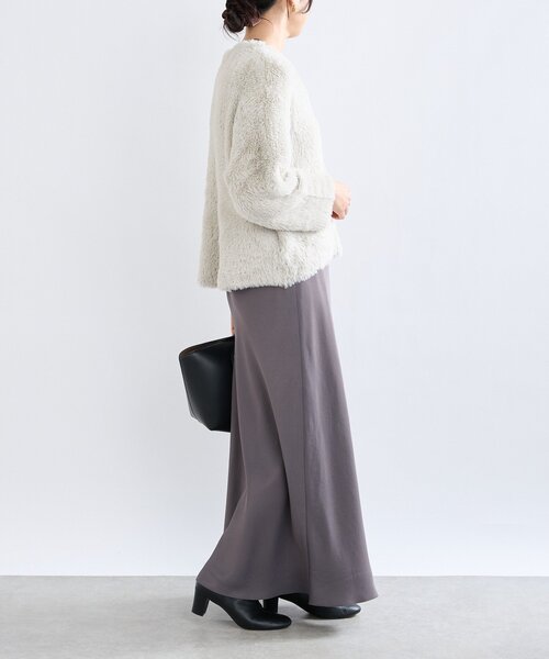 RIVE DROITE（リヴドロワ）の「【リバイバル/着映え】ダブルフェイスシャギーカーデ・2（カーディガン/ボレロ・レディース・グレイッシュベージュ/ブルー/ブラウン・FREE）」の22枚目の写真