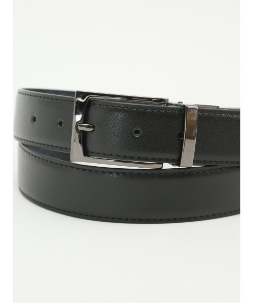 TAKA-Q（タカキュー）の「【リバーシブル 表牛革】タカキュー シングルピンベルト（ベルト・メンズ・ネイビー/ブラック・FREE）」の13枚目の写真