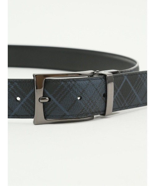 TAKA-Q（タカキュー）の「【リバーシブル 表牛革】タカキュー シングルピンベルト（ベルト・メンズ・ネイビー/ブラック・FREE）」の6枚目の写真