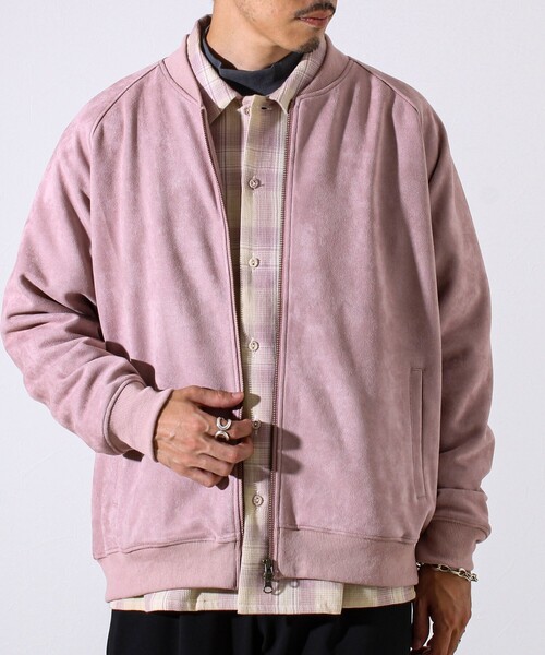 GLOSTER（グロスター）の「【秋の新定番】フェイクスエードMA-1ジップブルゾン（ブルゾン・メンズ・ブラック/オリーブ/ピンク・S/M/L）」の20枚目の写真