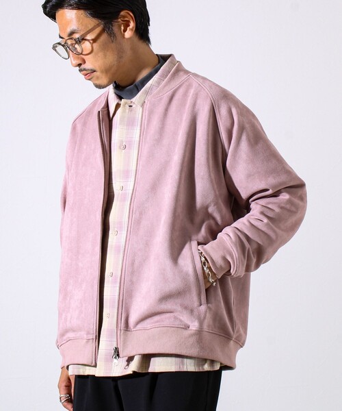 GLOSTER（グロスター）の「【秋の新定番】フェイクスエードMA-1ジップブルゾン（ブルゾン・メンズ・ブラック/オリーブ/ピンク・S/M/L）」の21枚目の写真