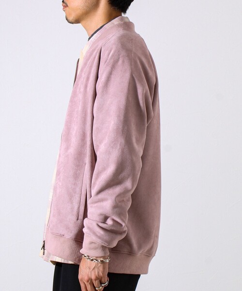 GLOSTER（グロスター）の「【秋の新定番】フェイクスエードMA-1ジップブルゾン（ブルゾン・メンズ・ブラック/オリーブ/ピンク・S/M/L）」の22枚目の写真