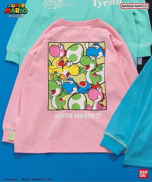 BANDAI(バンダイ)の「スーパーマリオ ボックスTシャツ(Tシャツ/カットソー・キッズ・ネイビー/オフホワイト/グリーン/ピンク/レインボー/ターコイズブルー・100/110/120/130/140/150)」の5枚目の写真