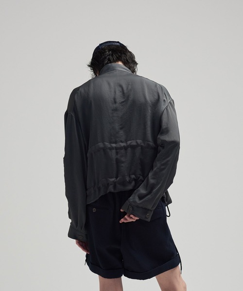 BED J.W. FORD（ベッドフォード）の「Satin Short Mods（ブルゾン・メンズ・グレー・0/1/2）」の3枚目の写真