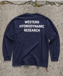 WESTERN HYDRODYNAMIC RESEARCH（ウェスタンハイドロダイナミックリサーチ）の「【Western Hydrodynamic Research/ウェスタン ハイドロダイナミック リサーチ】WORKER LS T JP　JAPAN LIMITED バックプリント　ブランドロゴ　ワンポイント　刺繍　ロンT（Tシャツ/カットソー）」