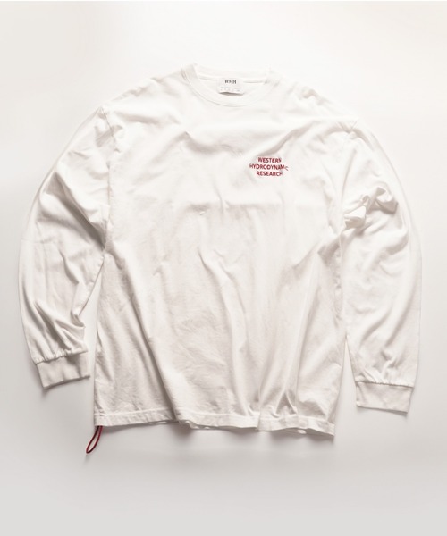 WESTERN HYDRODYNAMIC RESEARCH(ウェスタンハイドロダイナミックリサーチ)の「【Western Hydrodynamic Research/ウェスタン ハイドロダイナミック リサーチ】WORKER LS T JP JAPAN LIMITED バックプリント ブランドロゴ ワンポイント 刺繍 ロンT(Tシャツ/カットソー・メンズ・ホワイト系その他/ホワイト/ネイビー・LARGE/MEDIUM/X-LARGE)」の15枚目の写真