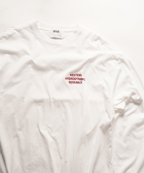 WESTERN HYDRODYNAMIC RESEARCH(ウェスタンハイドロダイナミックリサーチ)の「【Western Hydrodynamic Research/ウェスタン ハイドロダイナミック リサーチ】WORKER LS T JP JAPAN LIMITED バックプリント ブランドロゴ ワンポイント 刺繍 ロンT(Tシャツ/カットソー・メンズ・ホワイト系その他/ホワイト/ネイビー・LARGE/MEDIUM/X-LARGE)」の17枚目の写真