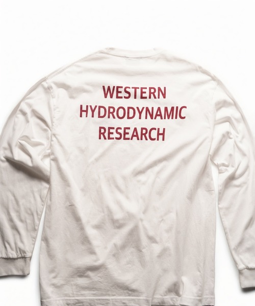 WESTERN HYDRODYNAMIC RESEARCH(ウェスタンハイドロダイナミックリサーチ)の「【Western Hydrodynamic Research/ウェスタン ハイドロダイナミック リサーチ】WORKER LS T JP JAPAN LIMITED バックプリント ブランドロゴ ワンポイント 刺繍 ロンT(Tシャツ/カットソー・メンズ・ホワイト系その他/ホワイト/ネイビー・LARGE/MEDIUM/X-LARGE)」の21枚目の写真