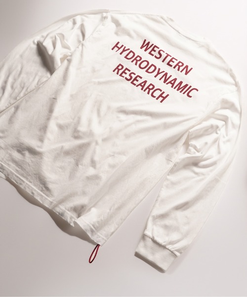 WESTERN HYDRODYNAMIC RESEARCH(ウェスタンハイドロダイナミックリサーチ)の「【Western Hydrodynamic Research/ウェスタン ハイドロダイナミック リサーチ】WORKER LS T JP JAPAN LIMITED バックプリント ブランドロゴ ワンポイント 刺繍 ロンT(Tシャツ/カットソー・メンズ・ホワイト系その他/ホワイト/ネイビー・LARGE/MEDIUM/X-LARGE)」の19枚目の写真