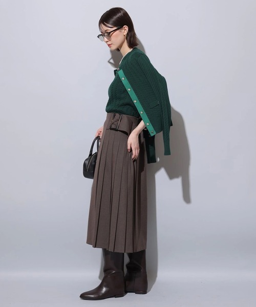 Arpege story ケーブルアンサンブル　茶 Arpege story ケーブルアンサンブル 茶