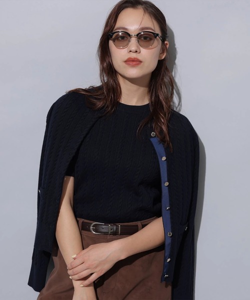 Arpege story ケーブルアンサンブル　茶 ケーブルアンサンブル（ニット/セーター）｜Arpege story