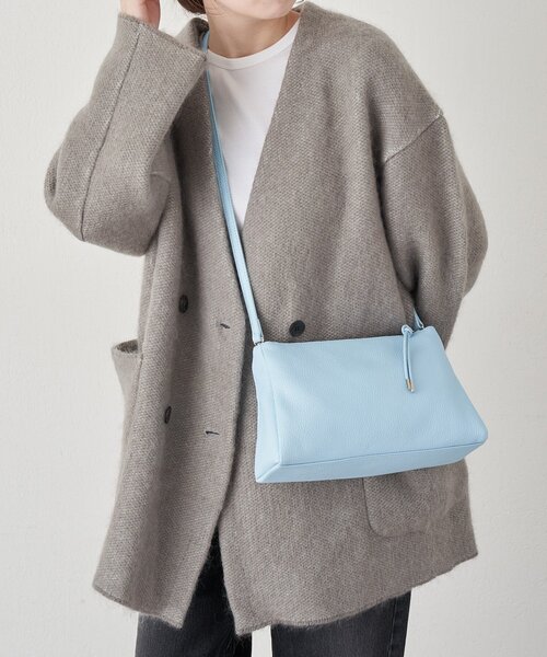 russet（ラシット）の「レザー2WAYショルダーバッグ（ショルダーバッグ・レディース・アイボリー/ブラック/ダークブラウン/サックスブルー・FREE）」の7枚目の写真
