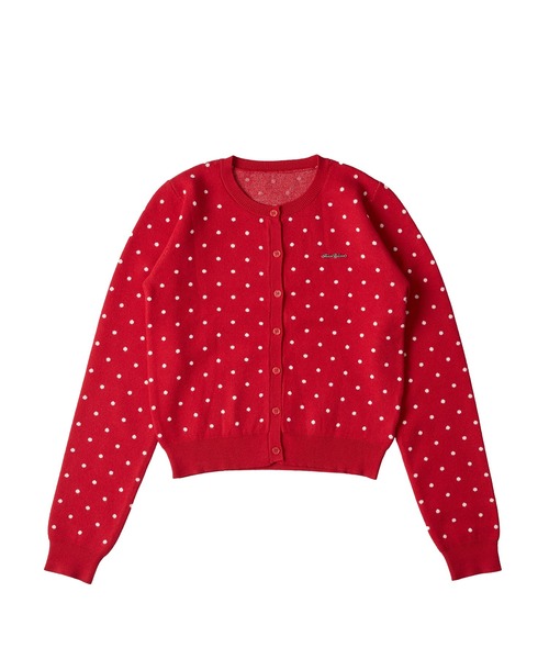 FCMM（エフシーエムエム）の「【日本限定】DOT CARDIGAN / ドットカーディガン（カーディガン/ボレロ・レディース・グレー/ネイビー/ホワイト/レッド・SMALL/MEDIUM）」の4枚目の写真