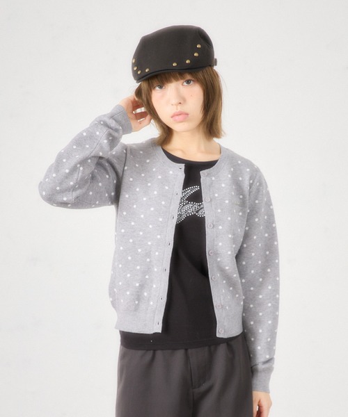 FCMM（エフシーエムエム）の「【日本限定】DOT CARDIGAN / ドットカーディガン（カーディガン/ボレロ・レディース・グレー/ネイビー/ホワイト/レッド・SMALL/MEDIUM）」の7枚目の写真
