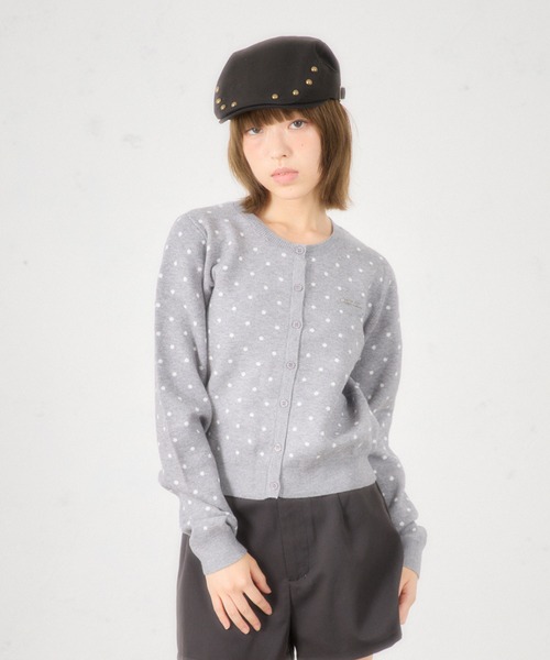 FCMM（エフシーエムエム）の「【日本限定】DOT CARDIGAN / ドットカーディガン（カーディガン/ボレロ・レディース・グレー/ネイビー/ホワイト/レッド・SMALL/MEDIUM）」の5枚目の写真