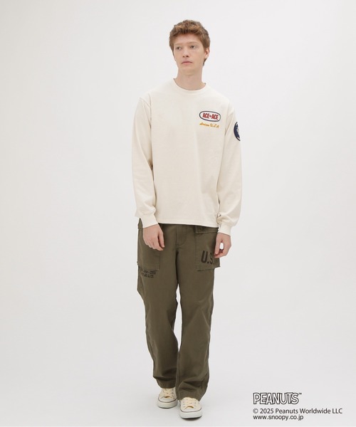 AVIREX(アヴィレックス)の「《AVIREX × PEANUTS》LONGSLEEVE T-SHIRT / ロングスリーブTシャツ / ピーナッツ / アヴィレックス(Tシャツ/カットソー・メンズ・チャコール/ナチュラル・XX-LARGE/X-LARGE/LARGE/MEDIUM)」の5枚目の写真