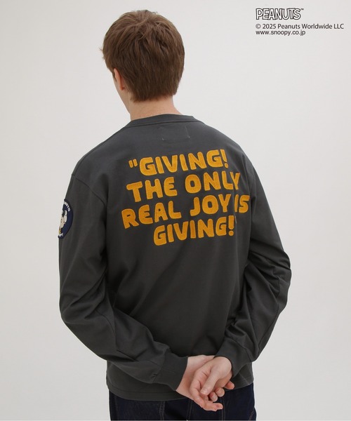 AVIREX(アヴィレックス)の「《AVIREX × PEANUTS》LONGSLEEVE T-SHIRT / ロングスリーブTシャツ / ピーナッツ / アヴィレックス(Tシャツ/カットソー・メンズ・チャコール/ナチュラル・XX-LARGE/X-LARGE/LARGE/MEDIUM)」の14枚目の写真