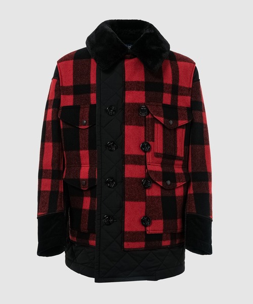 JUNYA WATANABE MAN（ジュンヤワタナベマン）の「「FILSON」WーNAME MACKINAW WOOL COAT（その他アウター・メンズ・ブラック×レッド・S/M）」の2枚目の写真