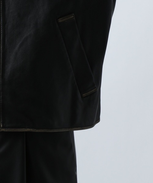 HARE（ハレ）の「フォームレスレザーブルゾン(HARE)（ブルゾン・メンズ・ブラック系その他/ブラック・SMALL/MEDIUM）」の10枚目の写真