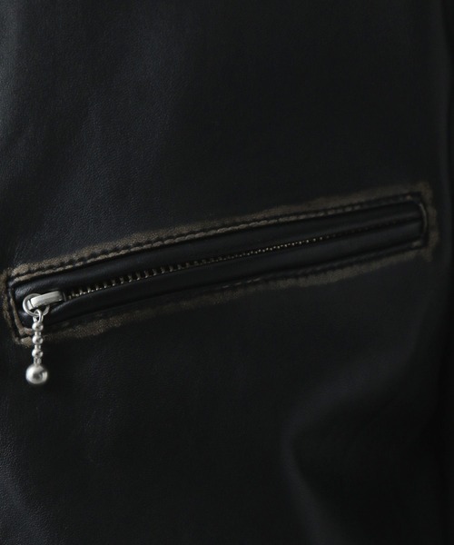 HARE（ハレ）の「フォームレスレザーブルゾン(HARE)（ブルゾン・メンズ・ブラック系その他/ブラック・SMALL/MEDIUM）」の16枚目の写真