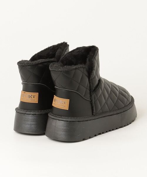 Vini（ヴィニ）の「裏起毛キルティングブーツ（ブーツ・レディース・ブラック/ライトブラウン・MEDIUM）」の5枚目の写真