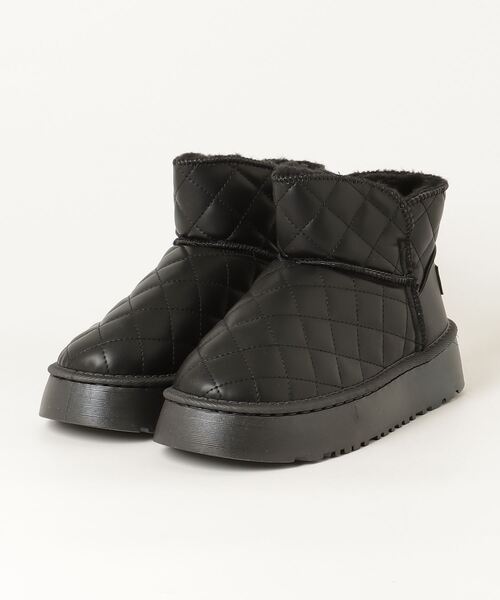 Vini（ヴィニ）の「裏起毛キルティングブーツ（ブーツ・レディース・ブラック/ライトブラウン・MEDIUM）」の8枚目の写真
