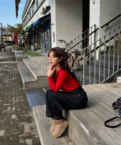 Vini（ヴィニ）の「裏起毛キルティングブーツ（ブーツ・レディース・ブラック/ライトブラウン・MEDIUM）」の21枚目の写真