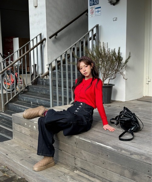 Vini（ヴィニ）の「裏起毛キルティングブーツ（ブーツ・レディース・ブラック/ライトブラウン・MEDIUM）」の22枚目の写真