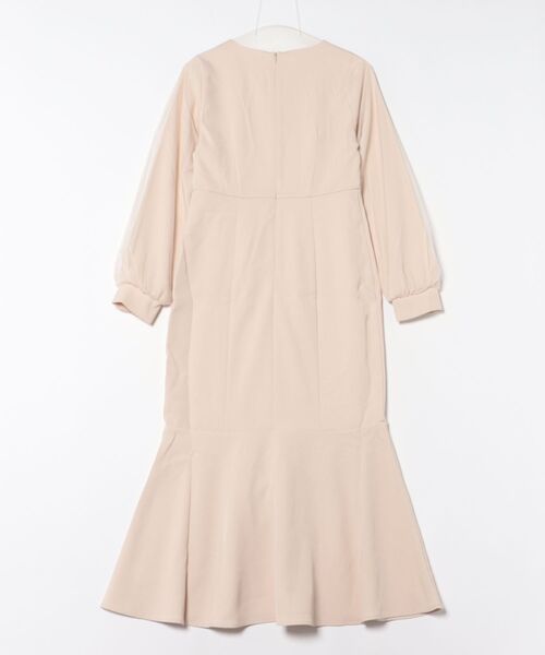 nouvellemoi(ヌーベルモイ)の「Vネックシアースリーブマーメイドワンピース(ワンピース・レディース・ブラック/チャコール/アイボリー・L/M/S)」の11枚目の写真