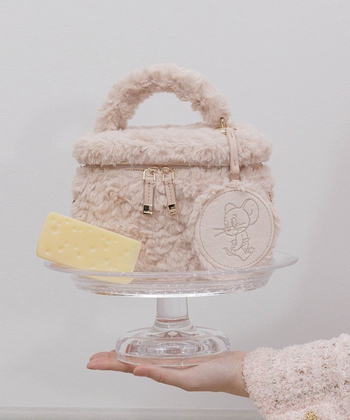 RANDA【TOM and JERRY】ミラー付きバニティバッグファーバッグ セール】【TOM and JERRY】ミラー付きバニティバッグ（ショルダー