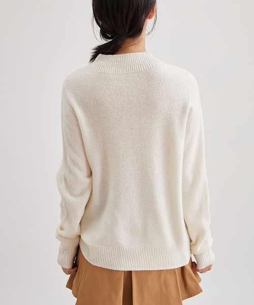 Lace Ladies(レースレディース)の「コットン ウール ハイネック ニット プルオーバー(ニット/セーター・レディース・ネイビー/グレー/アイボリー/ブラック・FREE)」の18枚目の写真
