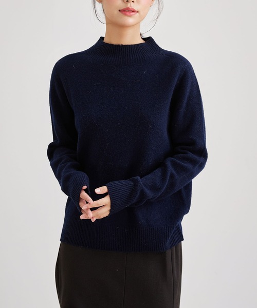 Lace Ladies(レースレディース)の「コットン ウール ハイネック ニット プルオーバー(ニット/セーター・レディース・ネイビー/グレー/アイボリー/ブラック・FREE)」の22枚目の写真