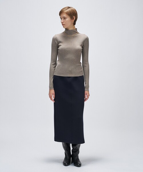 cloenc（クロエンス）の「【手洗い可】シルクカシミヤ混ハイネックニット（ニット/セーター・レディース・ブラック系8/グレー系4/ホワイト系9/ブラウン系8・02）」の10枚目の写真