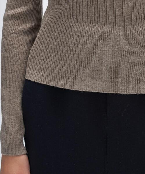 cloenc（クロエンス）の「【手洗い可】シルクカシミヤ混ハイネックニット（ニット/セーター・レディース・ブラック系8/グレー系4/ホワイト系9/ブラウン系8・02）」の15枚目の写真