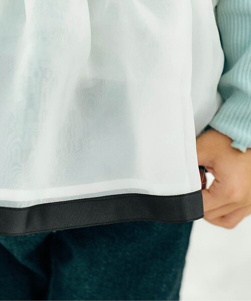 apres les cours（アプレレクール）の「【ジュニア対応】ペプラムファービスチェ2Pセット（Tシャツ/カットソー・キッズ・アイボリー/ミント・90/100/110/120/130/140）」の6枚目の写真