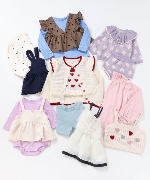 apres les cours（アプレレクール）の「【ジュニア対応】ペプラムファービスチェ2Pセット（Tシャツ/カットソー・キッズ・アイボリー/ミント・90/100/110/120/130/140）」の10枚目の写真