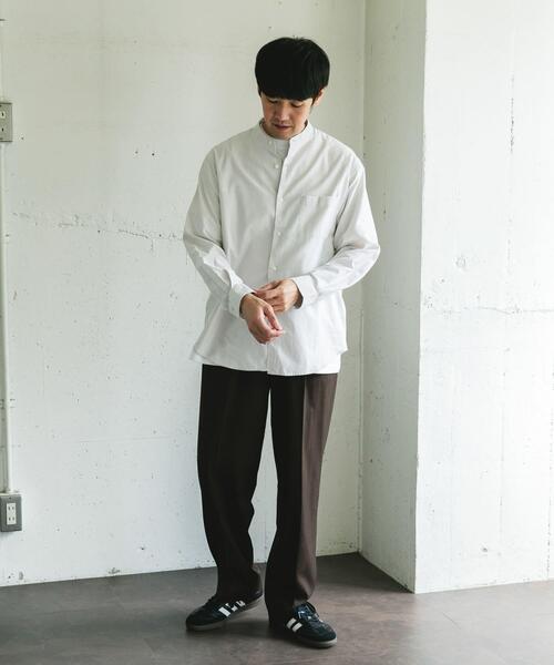 URBAN RESEARCH DOORS（アーバンリサーチドアーズ）の「ピーチ起毛 バンドカラー ロングスリーブシャツ（シャツ/ブラウス・メンズ・ブラウン/ネイビー/オフホワイト・LARGE/MEDIUM）」の22枚目の写真