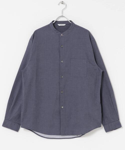 URBAN RESEARCH DOORS（アーバンリサーチドアーズ）の「ピーチ起毛 バンドカラー ロングスリーブシャツ（シャツ/ブラウス・メンズ・ブラウン/ネイビー/オフホワイト・LARGE/MEDIUM）」の14枚目の写真