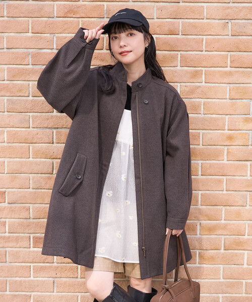 限定展開 ウーリー ミニフレアコート（ステンカラーコート）｜FREAK'S