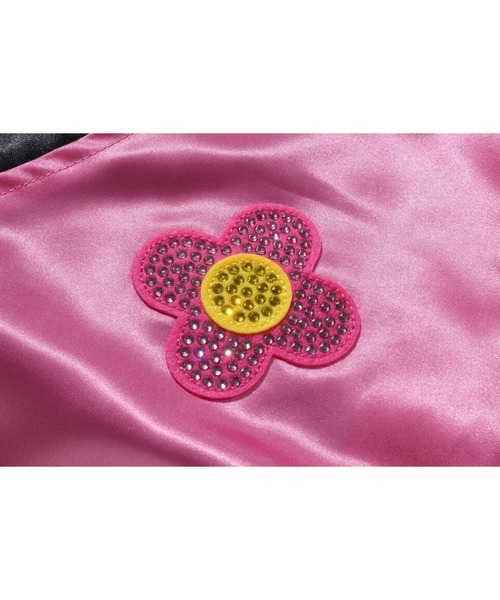 A BATHING APE(アベイシングエイプ)の「CRYSTAL STONE BABY LISA SOUVENIR JACKET(スカジャン・レディース・ブラック/パープル・SMALL/MEDIUM)」の6枚目の写真