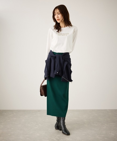 ROPE' PICNIC(ロペピクニック)の「汗染み防止アソートロゴロングスリーブTシャツ/UVカット・接触冷感(Tシャツ/カットソー・レディース・ホワイト/ホワイト系その他/ホワイト系その他2・FREE)」の6枚目の写真